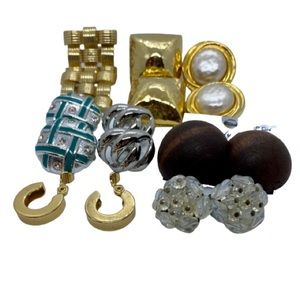 3/$20 Vintage Clip On Earrings 8 Pairs EUC